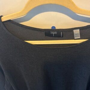 Tahari Charcoal Knit Top